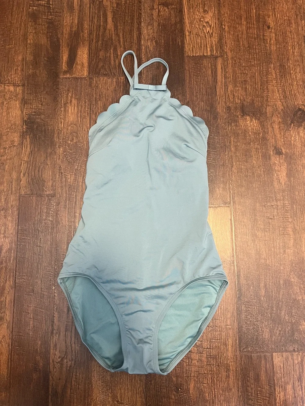 Kate Spade NY Blue Scalloped High Neck One Piece Swimsuit Women’s Small